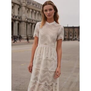 Hope Ave Lace Cottagecore Boho Lace Maxi Dress Womens Large Regency Fairy Garden